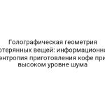 Голографическая геометрия потерянных вещей: информационная энтропия приготовления кофе при высоком уровне шума